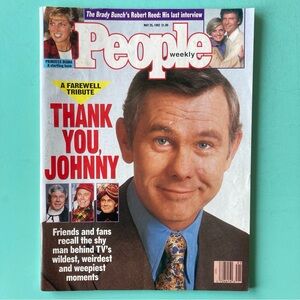 Johnny Carson Robert Reed People Magazine May 25 1992  No Label Back Cover Creas